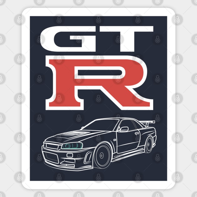 Skyline GTR Sticker by CrimsonsDesign